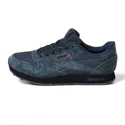 Reebok Classic сірі з чорним, замша кроссовки рибок кросовки рібок