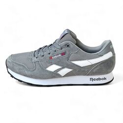 Reebok Classic світло-сірі з білим, замша кроссовки рибок рібок кросів