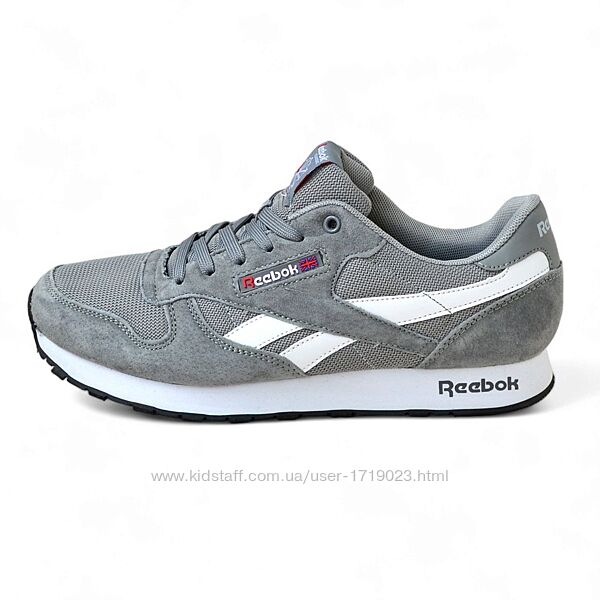 Reebok Classic світло-сірі з білим, замша кроссовки рибок рібок кросів