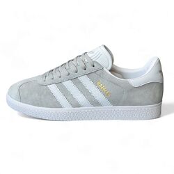 Adidas Gazelle сірі з білим, замша, ТОП кроссовки адидас газели