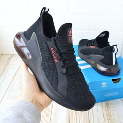 Adidas ZX boost чорні з червоним, сітка кроссовки адидас