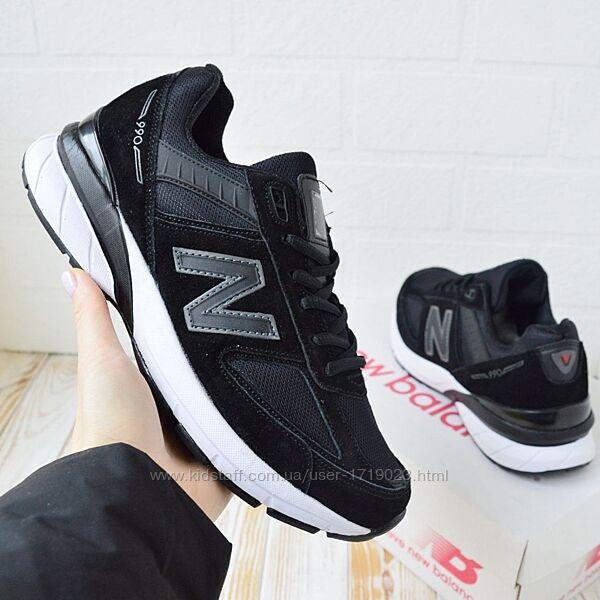 New Balance 900 чорні з білим, замша, сітка кроссовки нью беленс
