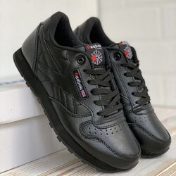 Reebok classic чорні, шкіра 