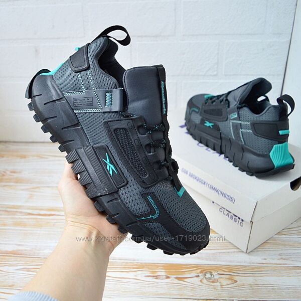 Reebok Kinetica Edge Сірі з бірюзою кроссовки рибок кинетика