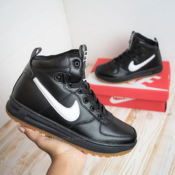 Nike lunar force 1 Duckboot черные кроссовки лунар форс кросовки