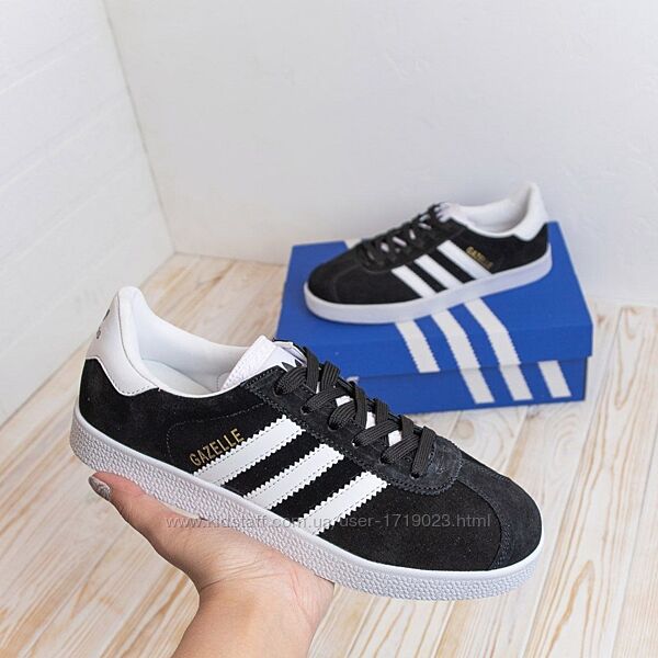Adidas Gazelle чорні замша кроссовки адидас газели кросовки