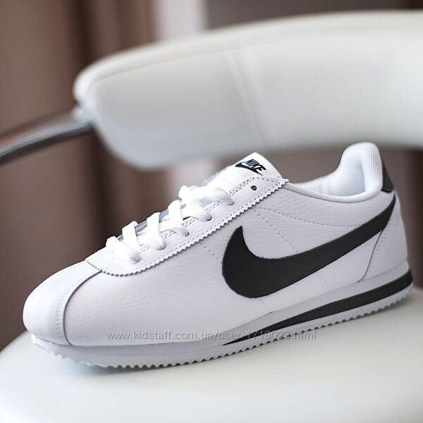 Nike Cortez белые с черным найк кортез кроссовки