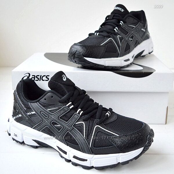Asics Gel Kahana 8 Black White кроссовки асикс асікс кросівки чоловічі