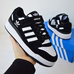Adidas Forum LOW Black White кроссовки женские адидас форум адідас кросівки