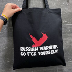 Еко сумка Market Russian warship, go fck yourself