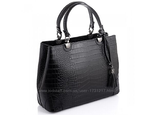 Класична жіноча чорна сумка Firenze Italy F-IT-7603A