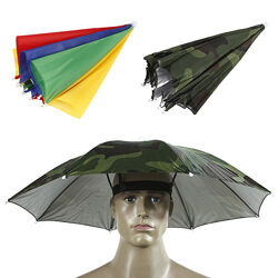 Механический зонт-шапка на голову от дождя и солнца