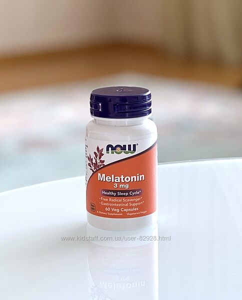 NOW Foods, мелатонін, 3 мг. США