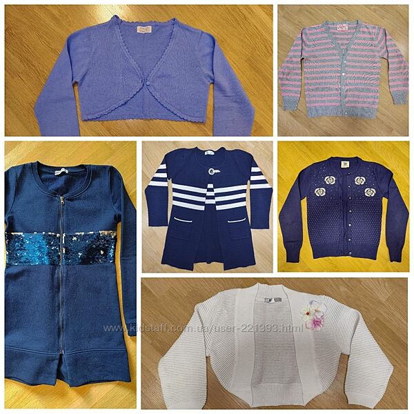 Кофта, кардиган, болеро в школу на 8-12 лет