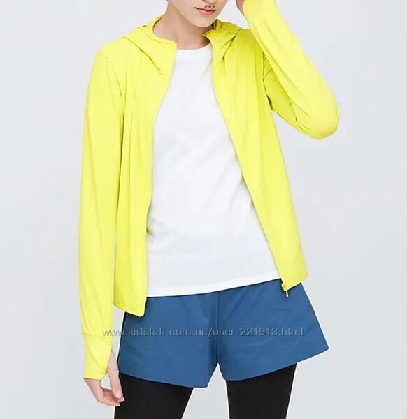 Легка літня худі airism захистом від уф-випромінювання uniqlо розмір s