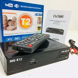 Приставка T2 телевізійна цифрова MG-812 Тюнер  Wi-Fi, IPTV, USB  Megogo