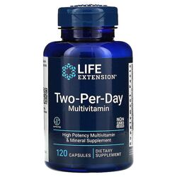 Мультивитамины Дважды В День, Life Extension multivitamin, 120 Таблеток