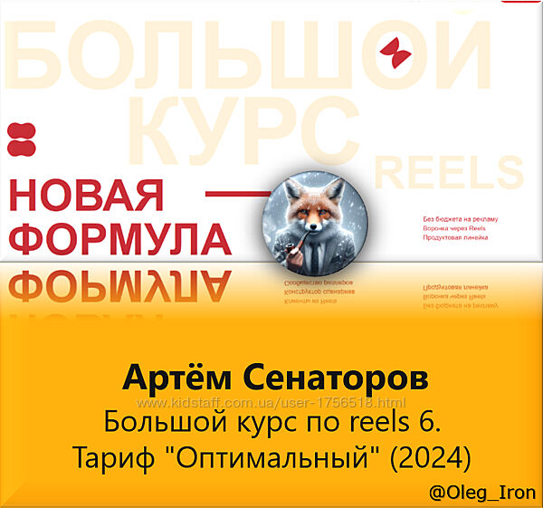 Артём Сенаторов Большой курс по reels 6. Тариф Оптимальный 2024