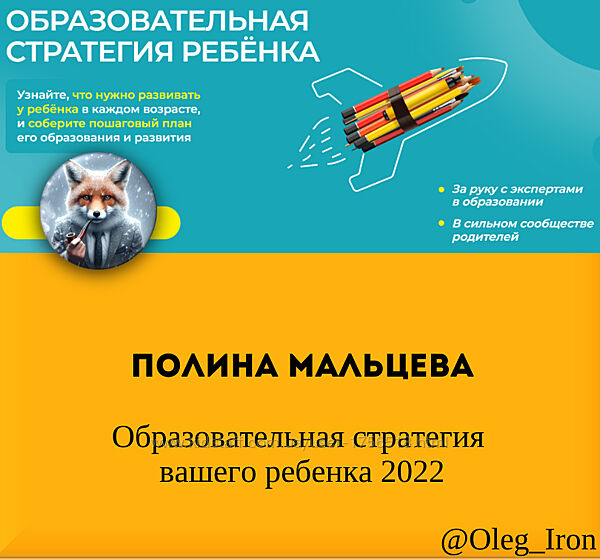 Полина Мальцева Образовательная стратегия вашего ребенка 2022