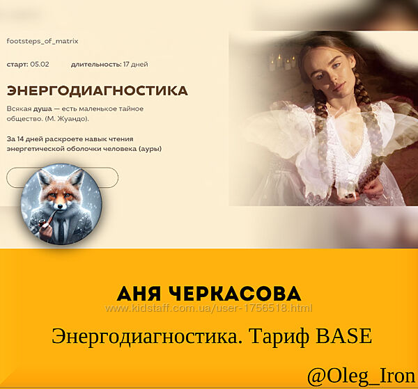 Аня Черкасова  Энергодиагностика. Тариф Base