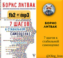 Борис Литвак    7 шагов к стабильной самооценке формат fb2 и аудиокнига