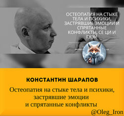 Константин Шарапов Остеопатия на стыке тела и психики, застрявшие эмоции 