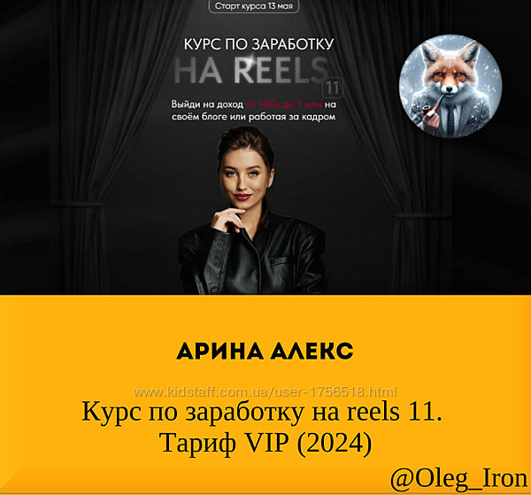  АРИНА АЛЕКС  Курс по заработку на reels 11. Тариф VIP 2024