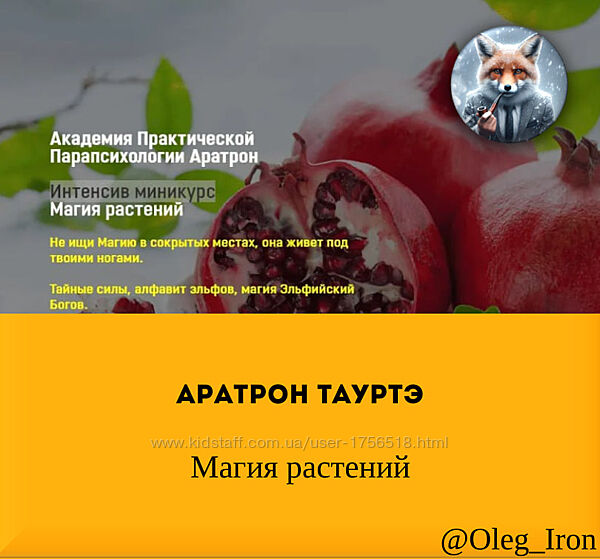 Аратрон Тауртэ Магия растений Весь курс 