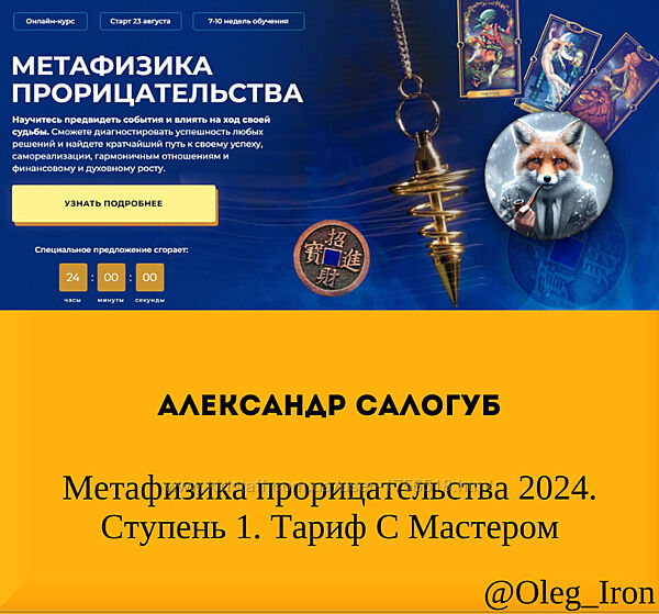 Александр Салогуб Метафизика прорицательства 2024. Ступень 1. Тариф С маст