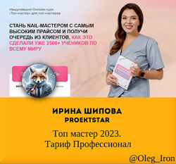 Топ мастер 2023. Тариф Профессионал Ирина Шипова Proektstar
