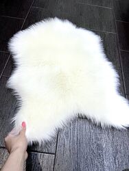 Белый коврик из искусственного меха 65  х 50 см, коврик шкурка, экомех