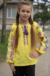 Вишиванка дитяча жовта