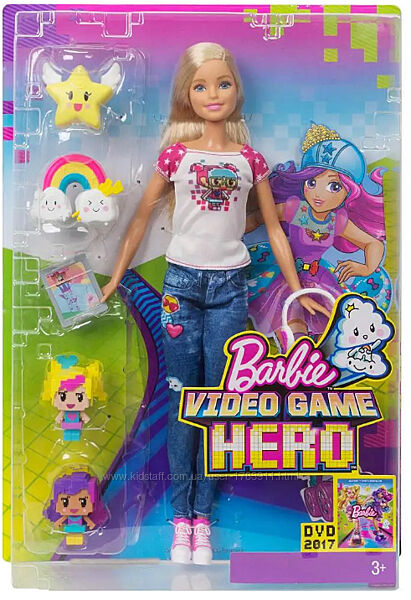 Кукла Барби героиня видеоигр Barbie Video Game Hero Doll Playset