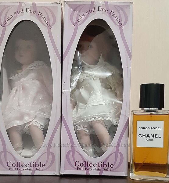 2 винтажные коллекционные фарфоровые куколки