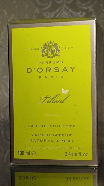 DOrsay Tilleul EDT Винтаж. 100мл. огромная редкость. снятость. новый.