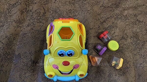 Автошка іграшка, авто дитяче, іграшка сортер, жовта машинка музика