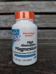 Doctor&acutes Best, магний глицинат, 100 мг, 120 и 240 таблеток