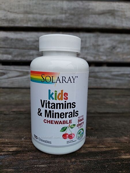Solaray, витамины и минералы для детей, 120 шт
