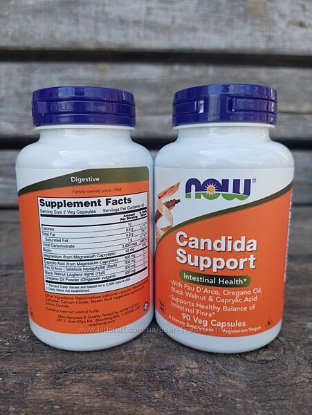 Now Foods, Candida Support, 90 капсул