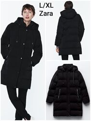  Зимовий пуховик подовжена курточка пальто єврозима Zara 