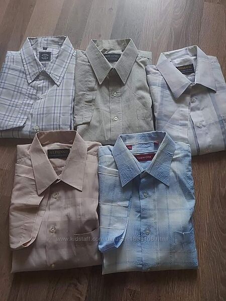 Мужские рубашки с коротким рукавом шведка 50-52, одна -125