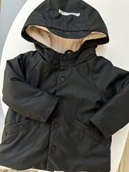 Прогумована куртка Zara з хутром всередині. Парка Zara р.86 12-18 міс