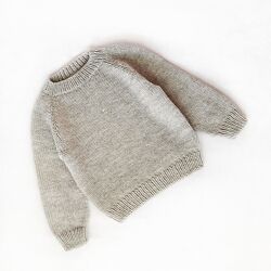 Вязаный полушерстяной свитер ручной работы на 3 года
