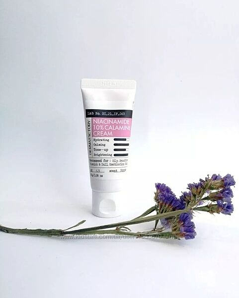 Заспокійливий крем для обличчя з ніацинамідом derma factory niacinamide 10