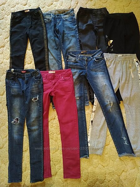 Много джинсов на рост 146-160
