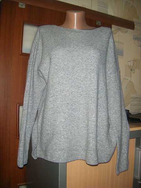 Теплый свитер в составе шерсть, люриксовая нить размер М - 14 - 48