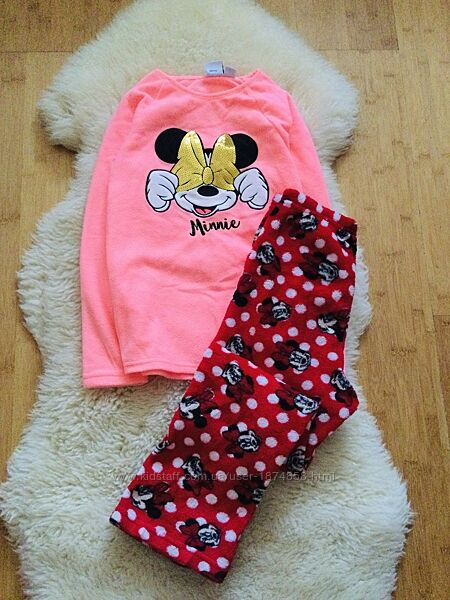 9-10 років 140 зріст Disney піжама Міні Маус, флісовий реглан з Міні і бант