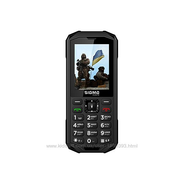 Мобильный телефон Sigma Xtreme PA68 кнопочный защищенный от воды пыли грязи