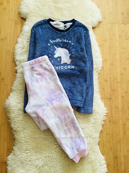 11-12 років, 146-152 зріст  George пухнаста флісова піжама з Однорогом. лав