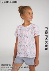 Дитяча літня піжама з шортами для дівчинки MACAROONS 